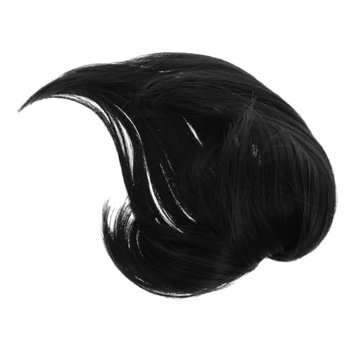 Mikinona Perücke Haarteil Topper Gefälscht Falsche Haare Frauenhaarperücke Frauen Wiglet Haaraufsatz Wiglet Perücke Für Mädchen Haaropper Frauen Perücke Hochtemperaturdraht Black von Mikinona