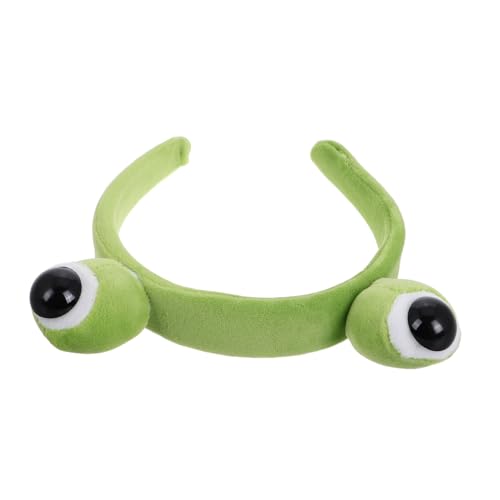 Mikinona Plüsch Frosch Stirnband mit Großen Augen Weiches Cartoon Haarband aus Plüsch Lustiges Make Up Haarreif für Damen und Herren Bequemes Haaraccessoire für Alltag und Spa von Mikinona