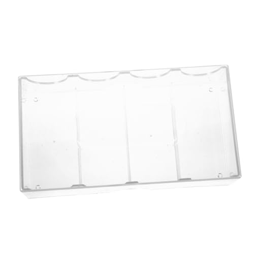 Mikinona Poker Chip Box Transparent Vierfach Fächer Stabile Aufbewahrungsspielbox Für Daily Poker Chips Organizer Große Kapazität Robust Und Langlebig von Mikinona