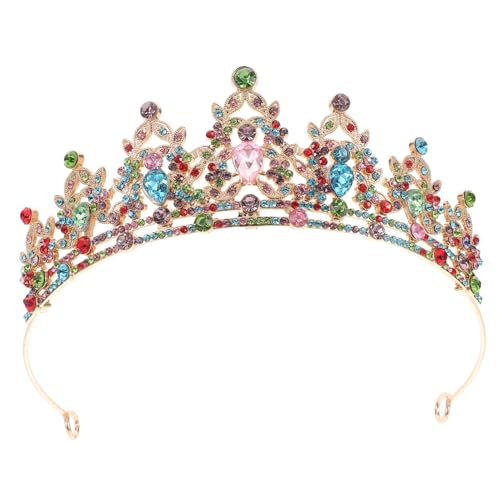 Mikinona Prinzessinnen Tiara mit Strasssteinen für Mädchen Stirnband Vielseitiges Haaraccessoire für Tanzauftritte und Geburtstagsgeschenke Kristallkrone für Festliche Kopfbedeckung von Mikinona