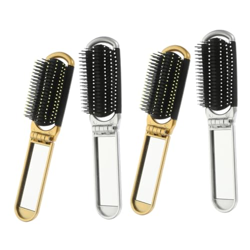 Mikinona Reise-haarbürstenspiegel Faltbar Kleiner Kompaktspiegel Haarbürste Für Damen Und Herren von Mikinona