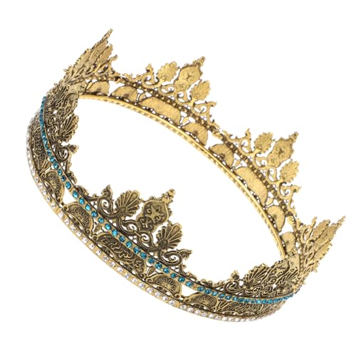 Mikinona Retro Herren Krone aus Kompakte Vintage Kopfbedeckung Robustes Herren Haaraccessoire für Cosplay Hochzeit Party Halloween und Festliche Anlässe von Mikinona