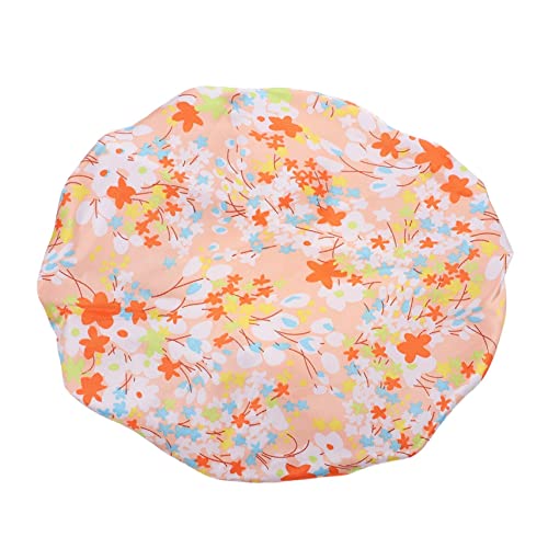 Mikinona Runder Hut Schlafwickel Haar Waschbar Dusche Stoff Waschen Babys Abdeckungen Für Wasserdicht Hat Kleinkind Hüte Jungen Hüte Verstellbare Schlaf Hut Kind Schlaf Hut Gelb Satin von Mikinona