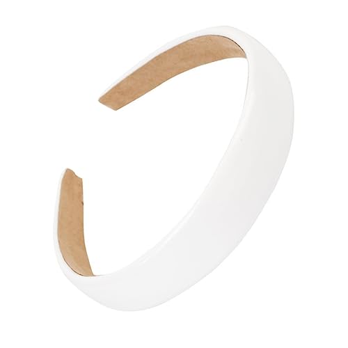 Mikinona Solid Color Breites Haarband Aus Pu-leder Rutschfest Für Damen Für Tägliches Tragen Partys Und Besondere Anlässe Weiß von Mikinona
