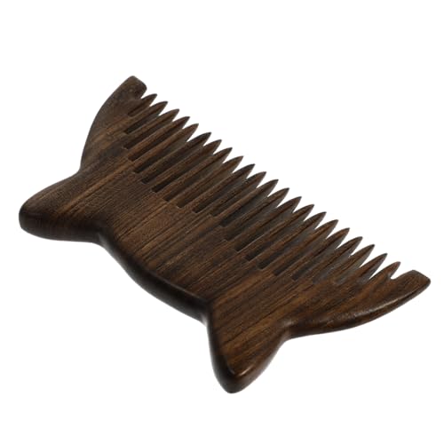 Mikinona Sandelholz Kamm Massagekamm Handgeschnitzt Holz Tragbarer Vintage Holzkamm Für Frauen Männer Erwachsene Mit Kopfhautmassagefunktion Und Antistatischer Eigenschaft von Mikinona