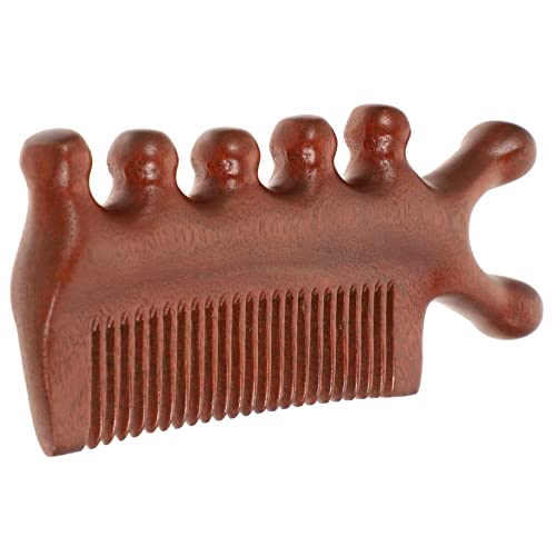 Mikinona Sandelholz Massagekamm mit Griff Breitzahnig Antistatisch Ergonomisch Natürliche Kopfhautpflege Geeignet für Lockiges Haar Stressreduzierend Langlebig Komfortabel für Damen und von Mikinona