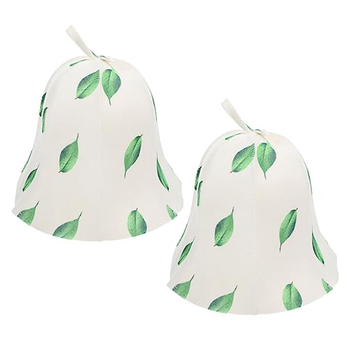 Mikinona Saunahut Filz 2 Stück Wasserabsorbierende Saunahaube für Damen Atmungsaktiver Badehut aus Filz Schutz für Haar und Kopfhaut Wiederverwendbare Sauna Mütze für Zuhause und Wellness von Mikinona