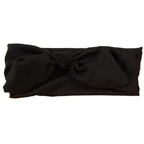 Mikinona Schwarzes Haarband Mit Geknoteten Hasenohren Verstellbarer Haarspange Stirnband Für Damen Bequemer Haarkopf Ohne Klebstoff von Mikinona