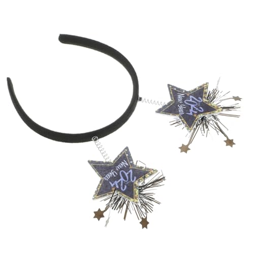 Mikinona Silvester Haarreif Party Kopfschmuck Originelles Neujahrs Headband für Frauen und Männer Langlebig Auffälliges Design für Jahreswechsel Festival Bar und Kostüm von Mikinona
