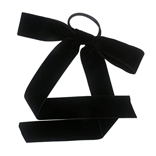 Mikinona Bowknot Haarband Mit Haargummis Für Mädchen Haarseil Elastischer Pferdeschwanzhalter Haarschleifen Für Frauen Velours-haarschleife Tragbarer Kopfschmuck von Mikinona