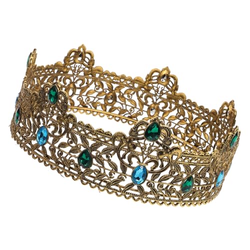 Mikinona Strass Haarkrone Braut Tiara Brautkrone Hochzeitskrone Für Männer Geburtstag Für Frauen Festival Zubehör Halloween Vintage Königskrone Brautkrone Abschlussball von Mikinona