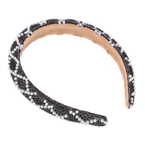 Mikinona Stirnband Strass-Stirnband Perlenstirnband Haarreif aus barocken Perlen Haarschmuck haar zubehör Haargummi Haarband Haarbänder für Mädchen Stirnbänder für Mädchenhaare Mode von Mikinona