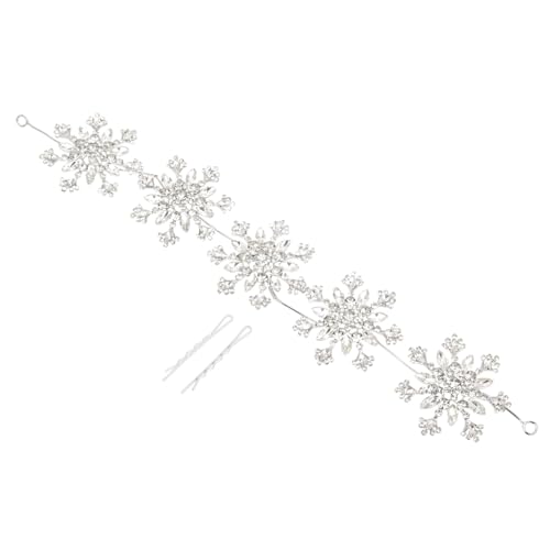 Mikinona Kopfschmuck Für Braut Stirnband Mit Schneeflocken -kopfschmuck Dekoratives Stirnband Für Damen Haarschmuck Für Geburtstag Modisches Für Mädchen von Mikinona