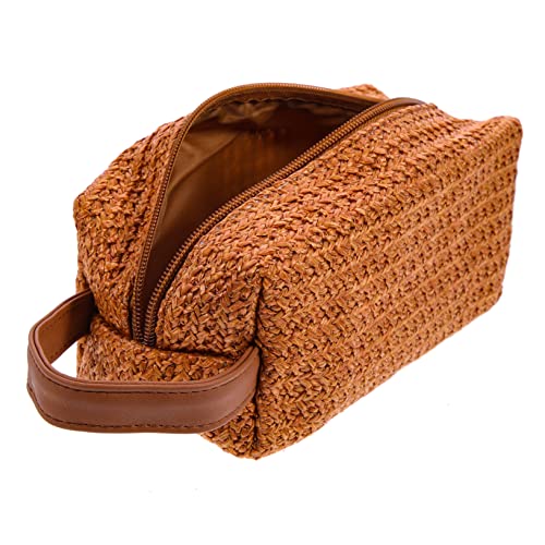 Mikinona Reise Kosmetiktasche Große Kapazität Für Damen Stylische Und Praktische Make-up Aufbewahrung Für Strapazierfähigem Pp-Material Braun Für Toilettenartikel Und Kosmetik von Mikinona