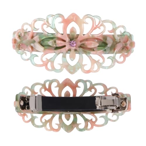 Mikinona Vintage Haarspange Acetat Platte Aushöhlende Clip Für Pferdeschwanz Hochzeit Party Tragen Stilvolles Design Haar Schmuck von Mikinona