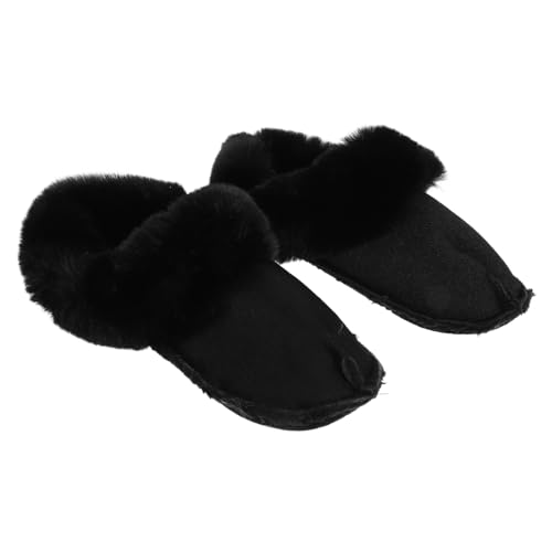 Mikinona Warme Plüsch Schuh Einlagen mit Lochdesign Leichte Kuschelige Winter Schuh Einlagen für Damen und Herren Herausnehmbar für Outdoor Camping und Wandern Schwarz von Mikinona