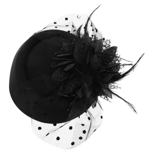 Mikinona Hut-haarspange Im Vintage-stil Mit Federblumen-design Elegante Damen-kopfbedeckung Modisches Accessoire Für Party Karneval von Mikinona