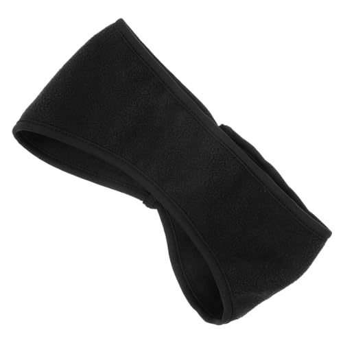 Mikinona Winter Sport Stirnband mit Ohrenschutz Winddicht Warm Komfortabel für Laufen Radfahren Wandern Schwarz Fleece Innenfutter Wiederverwendbar von Mikinona