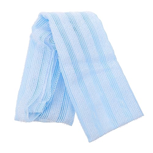 Mikinona doppelseitiges Badetuch skincare skin care produkte Badebürste Reinigungsschrubber Badewäscher für den Körper Handtuch Handtücher Rückenschrubberband Rücken Badetuch Polyester Blue von Mikinona