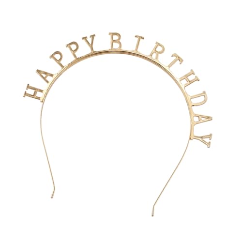 Mikinona Modisches Geburtstags-haarband Legierung Stirnband Dekorative Kopfbedeckung Haarreif Partyzubehör Happy Birthday Celebrations von Mikinona