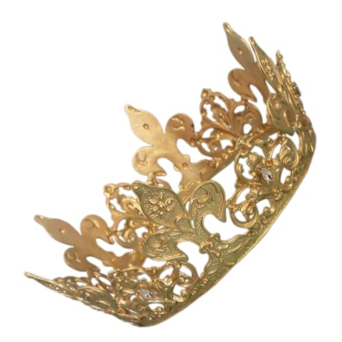 Mikinona goldene Krone Vintage Königskrone goldene Brautkrone Hochzeits-Tiara-Stütze Diademe für den Hochzeitsball Braut Tiara Braut-Tiara- Mädchen Tiara Zinklegierung von Mikinona
