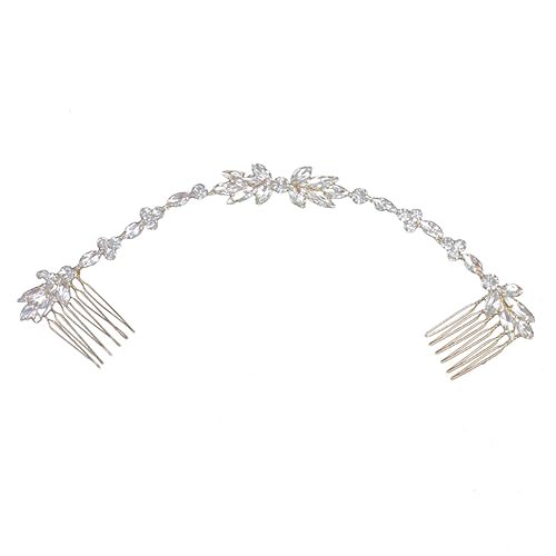 Mikinona hochzeit kopfschmuck Haarspangen für die Braut Kopfschmuck für die Braut Braut-Strass-Haarbänder elegant haar zubehör nupsis Stirnband Tiara Haarschmuck Kristall Kopfbedeckung Kamm von Mikinona