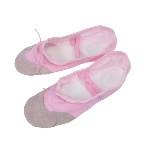 Mikinona rutschfeste Ballettschuhe mit Robuster Ledersohle für Erwachsene Rosa Ballett Tanzhalbschuhe Flexible Zehenbox Geeignet für Yoga Modern Dance Jazz und Mikinona rutschfeste Ballettschuhe mit Robuster Ledersohle für Erwachsene Rosa Ballett Tanzhalbschuhe Flexible Zehenbox Geeignet für Yoga Modern Dance Jazz und von Mikinona
