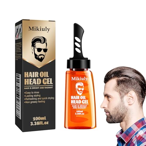 Haarstyling-Gel für Männer, 2-in-1-Haarwachsgel mit Kamm, Haargel Herren Haarwachs Männer, Haarstyling-Gel zum Modellieren der Haare und natürliches Stylen der Haare, Langanhaltendes, 100ml von Mikiuly