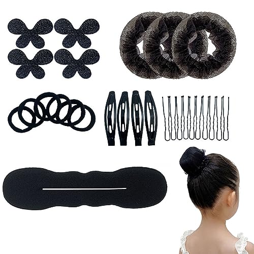 Haarstyling-Zubehör, Haare Frisuren Hilfe Set, 28PCS Haar Flechtwerkzeug, Haarknoten Braid Maker,Haar Zubehör Styling Set, Magie Hair Accessories und Friseur Zubehör für Mädchen oder Frauen von Mikiuly