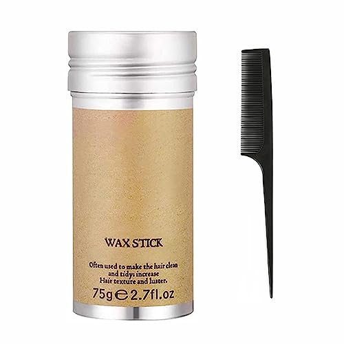 Haarwachs-Stick, Wachs-Stick für Haare, Wachsstab für Haar, Wachsstift für Kleine und Gebrochene Haare, Haarfinishing Cream Stick für Styling, Feuchtigkeitsspendendes Wachs+1 Stielkamm von Mikiuly