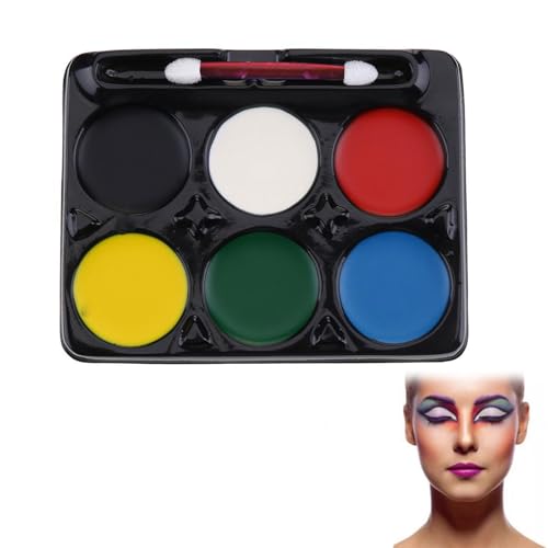 Halloween Schminke, Halloween Make up Set, Kinderschminke Fasching, Bodypainting Farben, Theaterschminke, Face Paint Für Erwachsene Kinder, Körperfarbe Fasching Zombie Makeup von Mikiuly