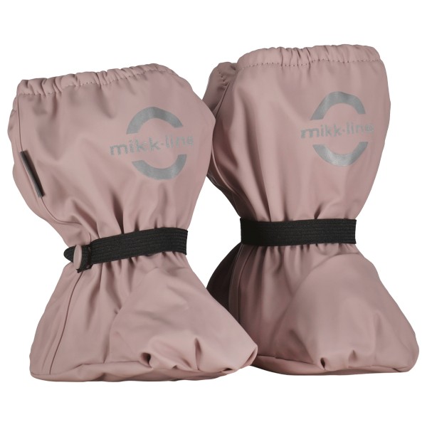 Mikk-Line - Kid's PU Rain Footies with Fleece - Gamaschen Gr 74 braun/rosa von Mikk-Line
