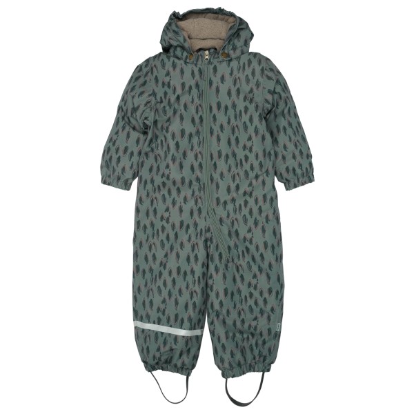 Mikk-Line - Kid's Snow Suit AOP - Overall Gr 86 grau/oliv von Mikk-Line