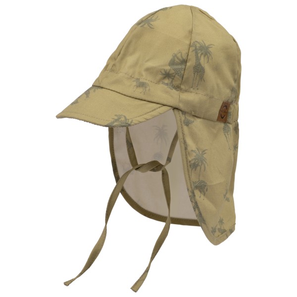 Mikk-Line - Kid's Summercap Long Neck AOP - Cap Gr 49 cm - 18-24 Months beige von Mikk-Line