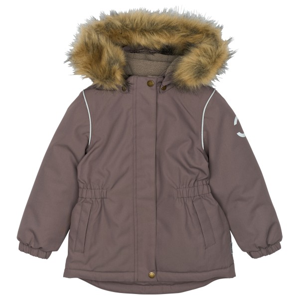 Mikk-Line - Kid's Winter Jacket Waist Solid with Fake Fur - Winterjacke Gr 128 braun von Mikk-Line