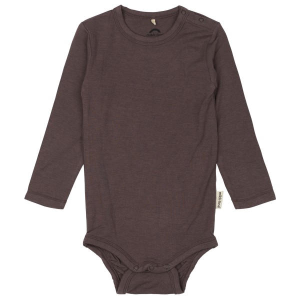 Mikk-Line - Kid's Wool/Bamboo L/S Body - Merinounterwäsche Gr 80 braun von Mikk-Line