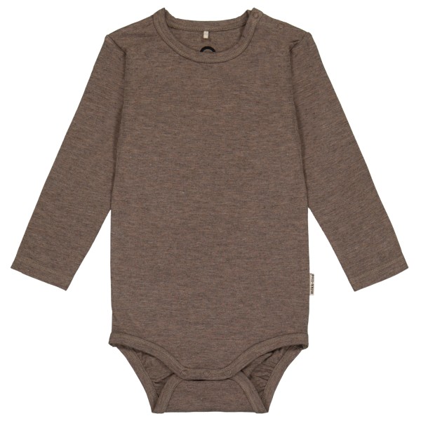 Mikk-Line - Kid's Wool/Bamboo L/S Body - Merinounterwäsche Gr 92 braun von Mikk-Line
