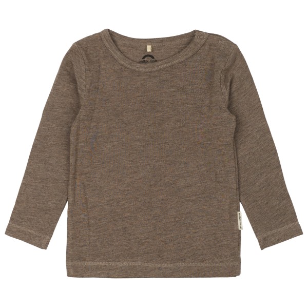 Mikk-Line - Kid's Wool/Bamboo L/S Top - Merinoshirt Gr 92 braun von Mikk-Line