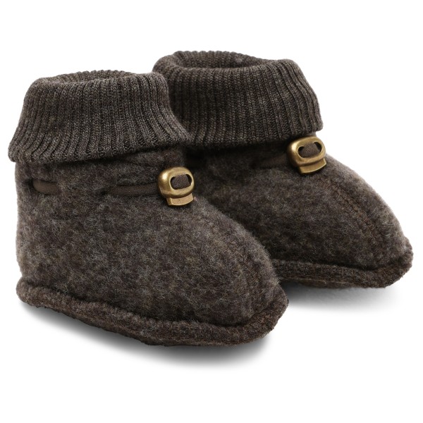 Mikk-Line - Kid's Wool Footies - Hüttenschuhe Gr 50/56 schwarz von Mikk-Line