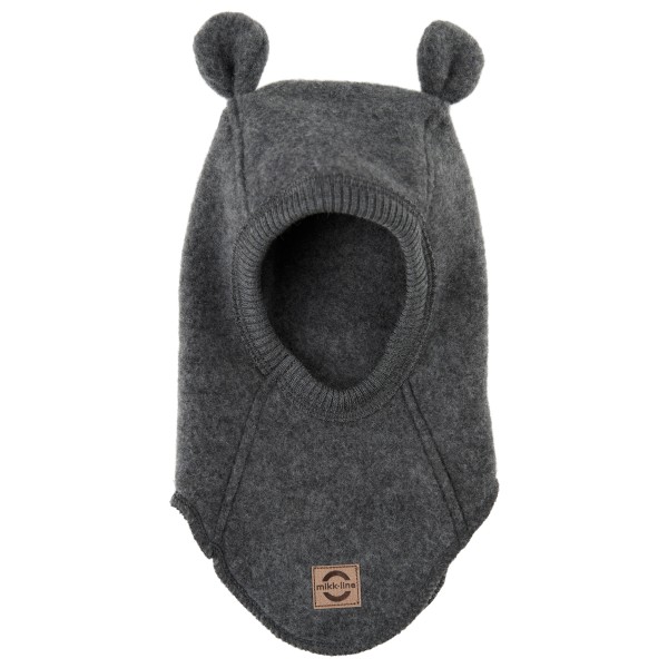 Mikk-Line - Kid's Wool Fullface with Ears - Mütze Gr 86/92 grau von Mikk-Line