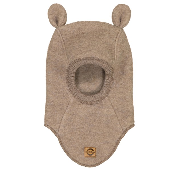 Mikk-Line - Kid's Wool Fullface with Ears - Mütze Gr 98/104 - 50-52 cm beige von Mikk-Line