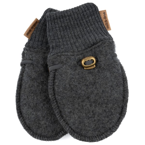 Mikk-Line - Kid's Wool Mittens - Handschuhe Gr 86/92 grau/schwarz von Mikk-Line