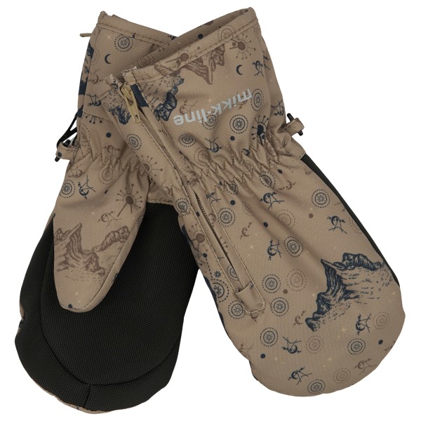 Mikk-Line - Polyester Baby Mittens Zip - Handschuhe Gr 110/116 braun von Mikk-Line