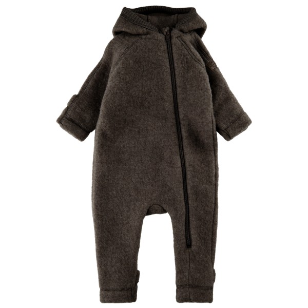 Mikk-Line - Wool Baby Suit with Ears - Overall Gr 104 schwarz von Mikk-Line