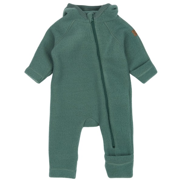 Mikk-Line - Wool Baby Suit with Ears - Overall Gr 92 oliv von Mikk-Line
