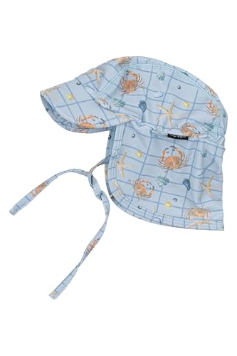 Mikk-line Baby Sonnenhut mit Nackenschutz | Leichter Sommerhut mit Bindebändern | Atmungsaktive Mütze mit Schirm aus Stretchmaterial von Mikk-line