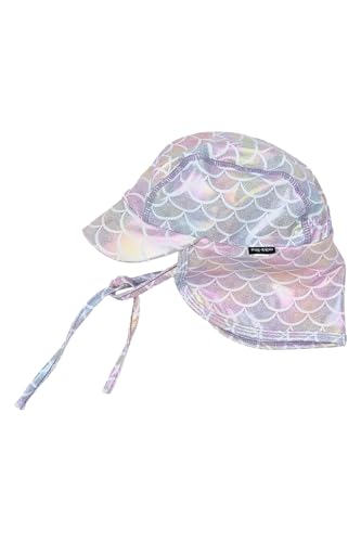Mikk-line Baby Sonnenhut mit Nackenschutz | Leichter Sommerhut mit Bindebändern | Atmungsaktive Mütze mit Schirm aus Stretchmaterial von Mikk-line