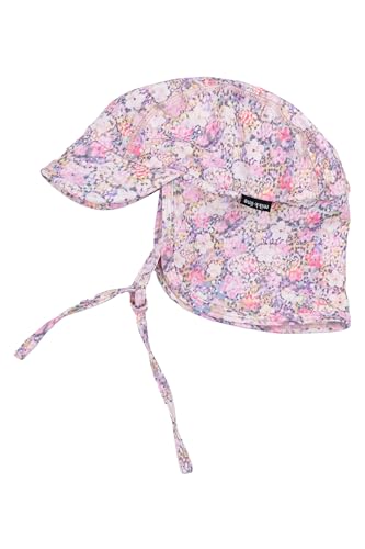 Mikk-line Baby Sonnenhut mit Nackenschutz | Leichter Sommerhut mit Bindebändern | Atmungsaktive Mütze mit Schirm aus Stretchmaterial von Mikk-line