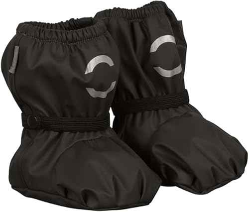 Mikk-line PU Regenfüßlinge mit Fleecefutte Black 86 | OEKO-TEX Standard 100 zertifiziert | Wasserdicht mit einer Wassersäule von 8.000 mm | Winddicht und isolierend | Kein PFAS hinzugefüg von Mikk-line