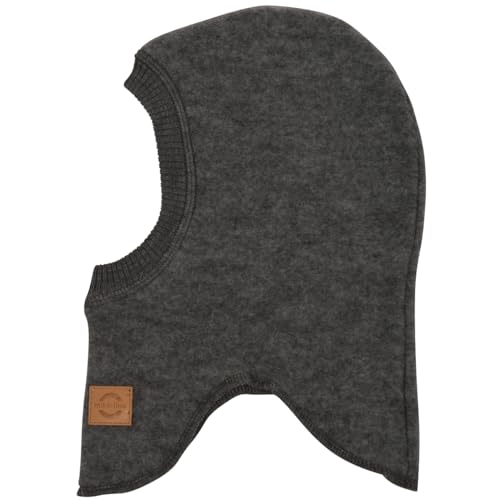 Mikk-line Schlupfmütze 50/56 Anthracite Melange | Oeko-TEX Standard 100 Kinder Wolle | Balaclava Baby | Unisex-design | Sturmhaube von Mikk-line
